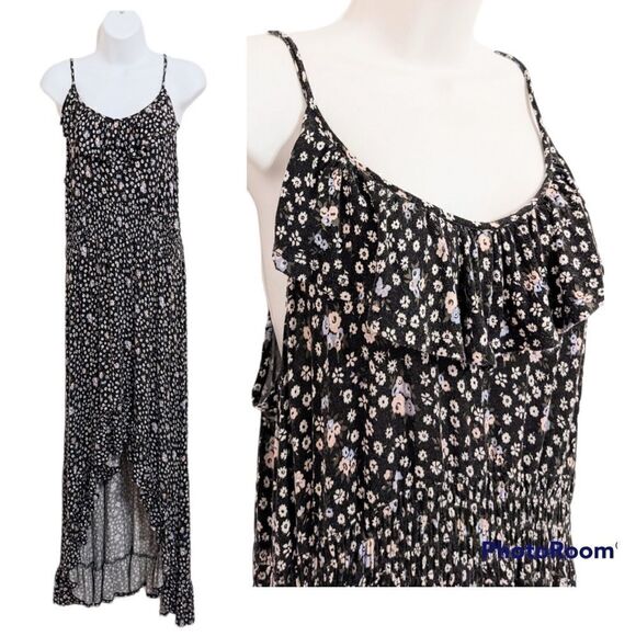 MAXI dress floral ditsy calico floral print Small @V - Picture 1 of 11